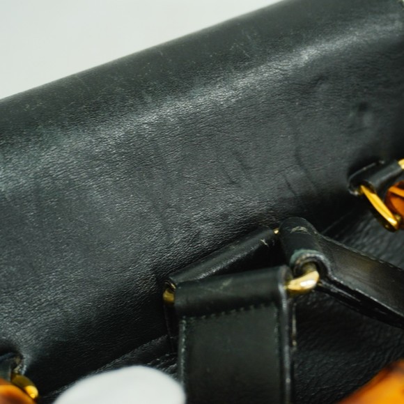 Gucci Backpack/Daypack Bamboo 003 2058 0016 Leather Black Women's - Picture 12 of 16